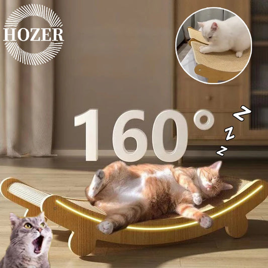 Wooden Cat Scratcher & Lounge Bed