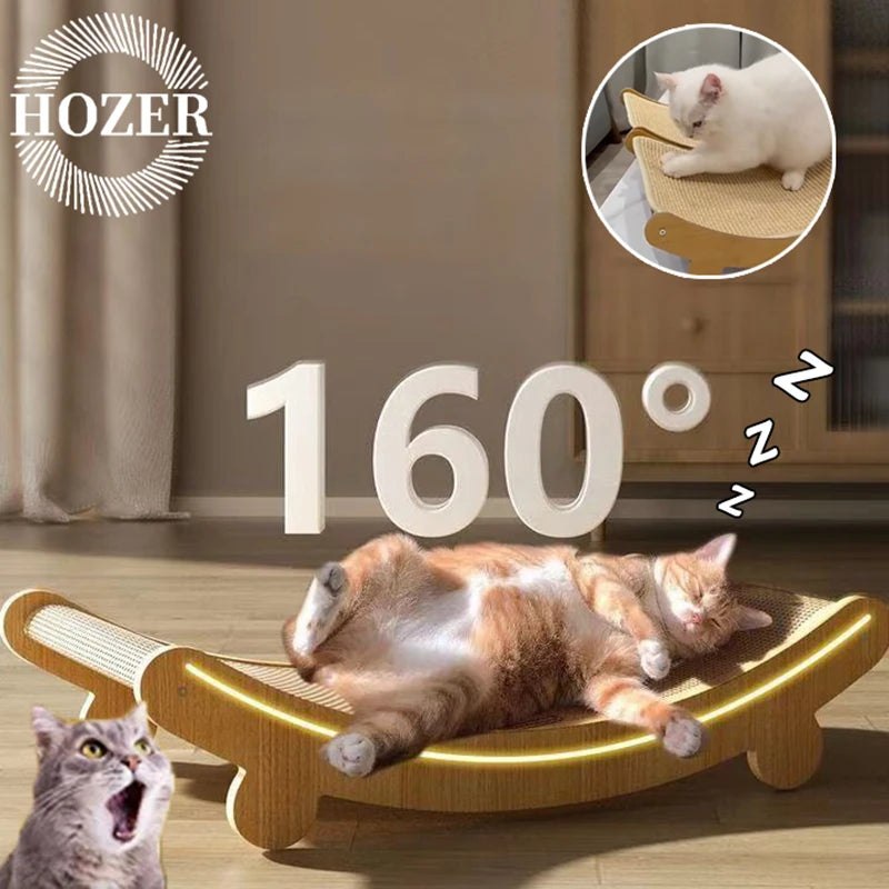 Wooden Cat Scratcher & Lounge Bed