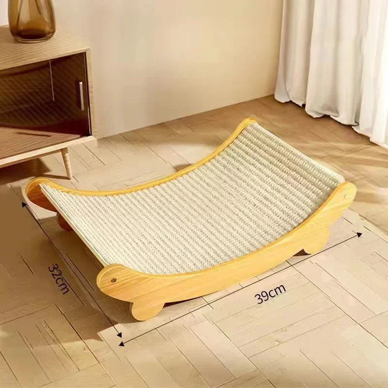 Wooden Cat Scratcher & Lounge Bed