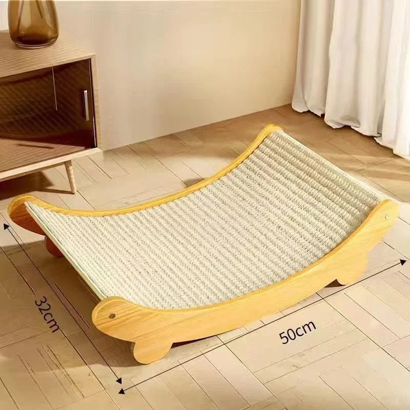 Wooden Cat Scratcher & Lounge Bed
