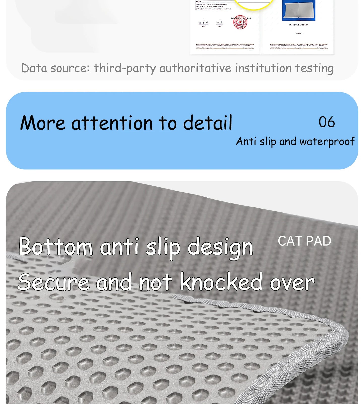 Double Layer Waterproof Cat Litter Mat