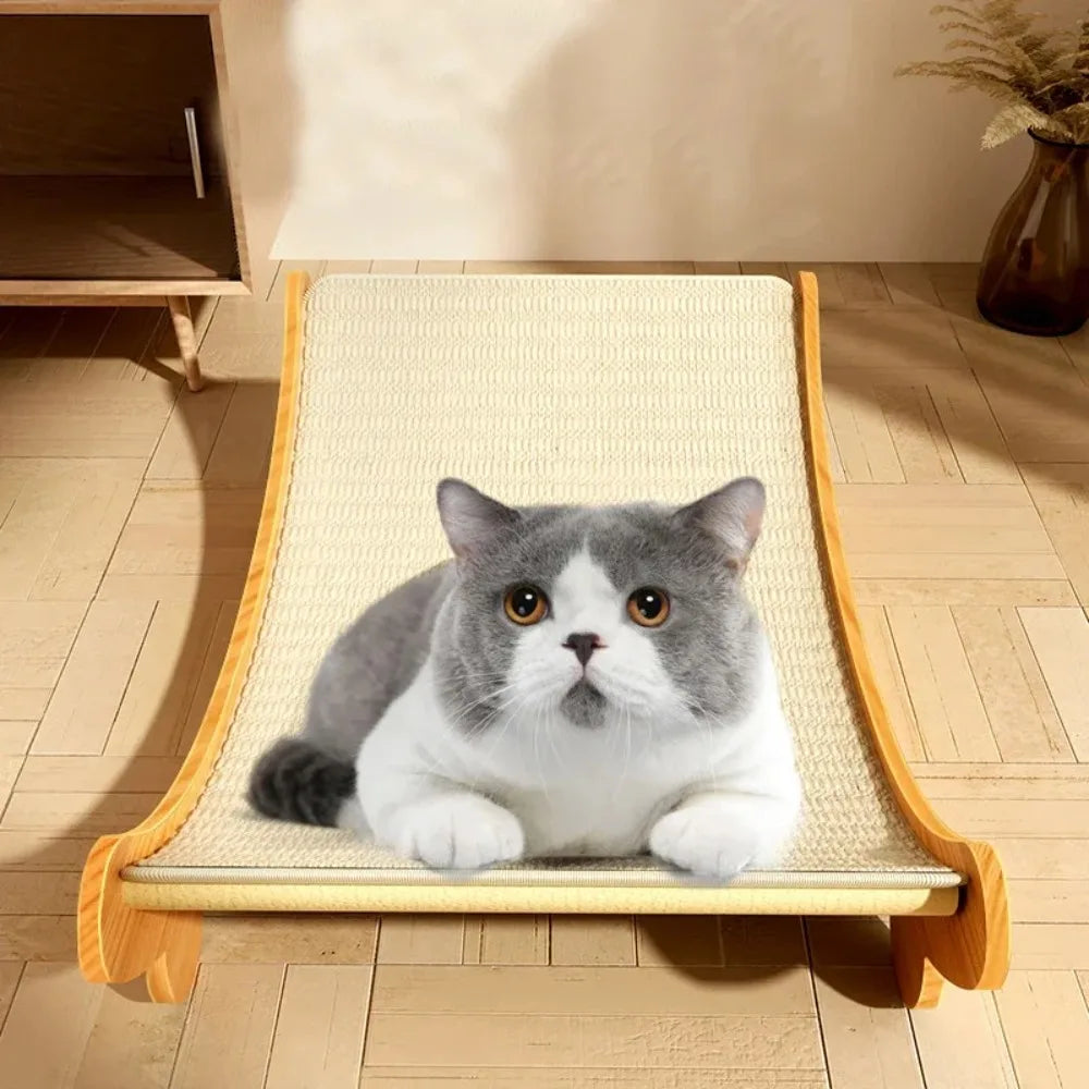 Wooden Cat Scratcher & Lounge Bed