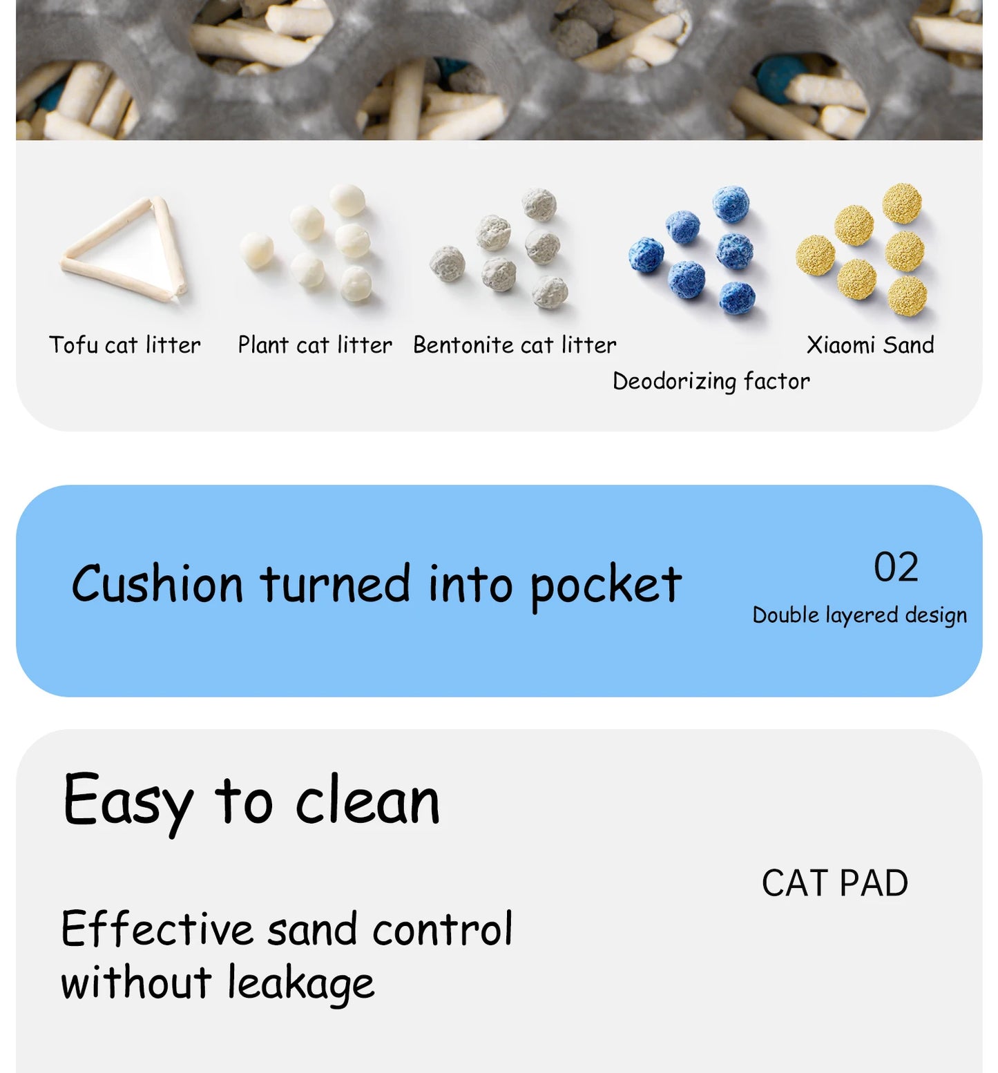 Double Layer Waterproof Cat Litter Mat