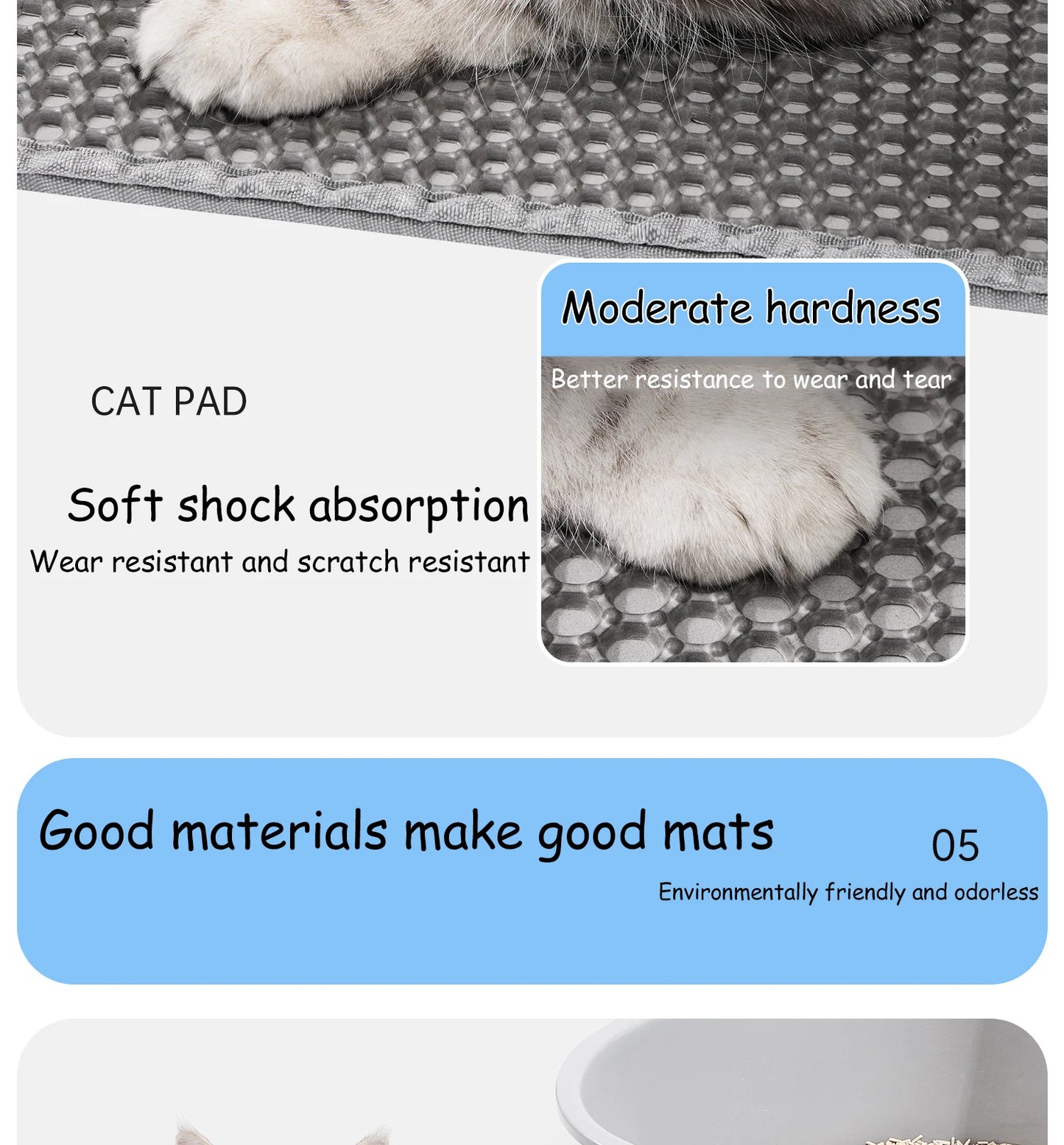 Double Layer Waterproof Cat Litter Mat