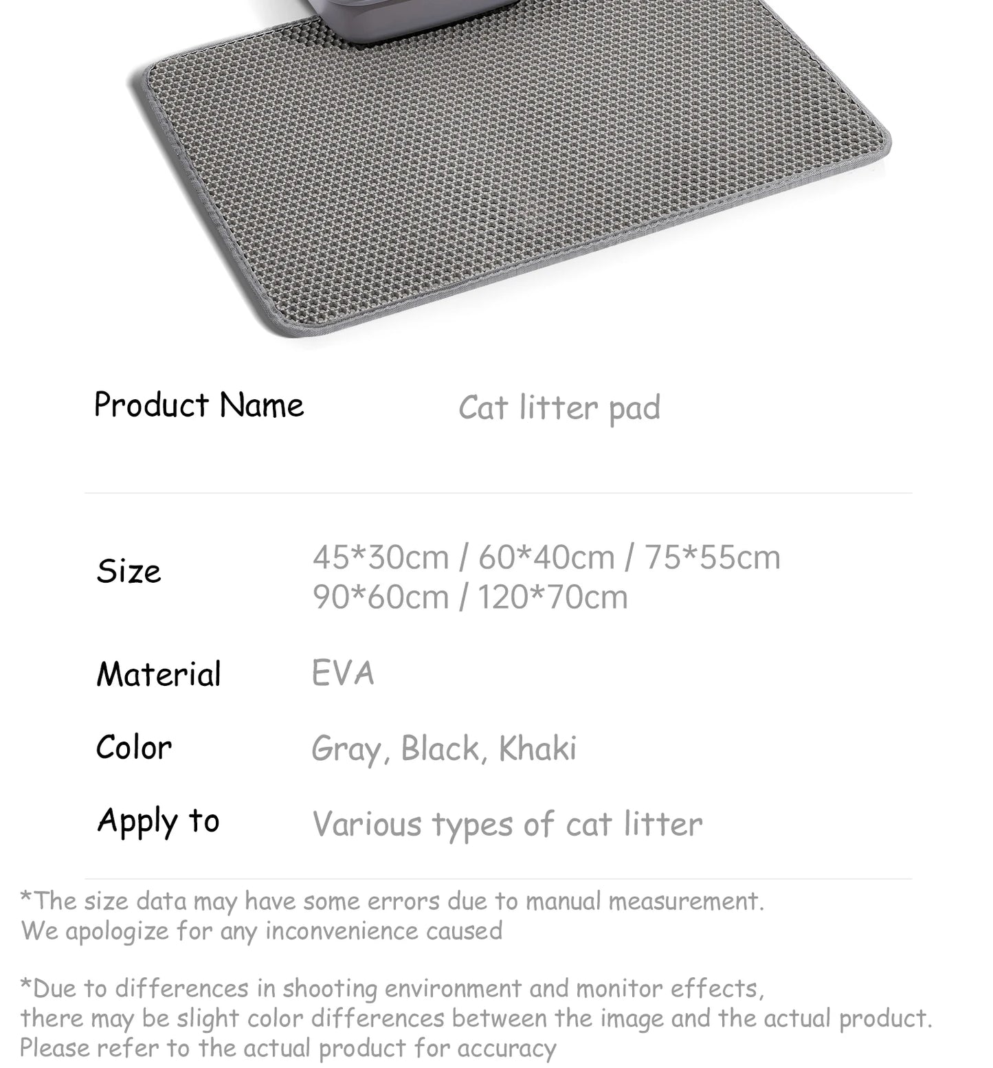 Double Layer Waterproof Cat Litter Mat