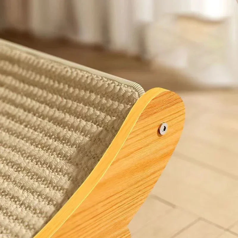 Wooden Cat Scratcher & Lounge Bed