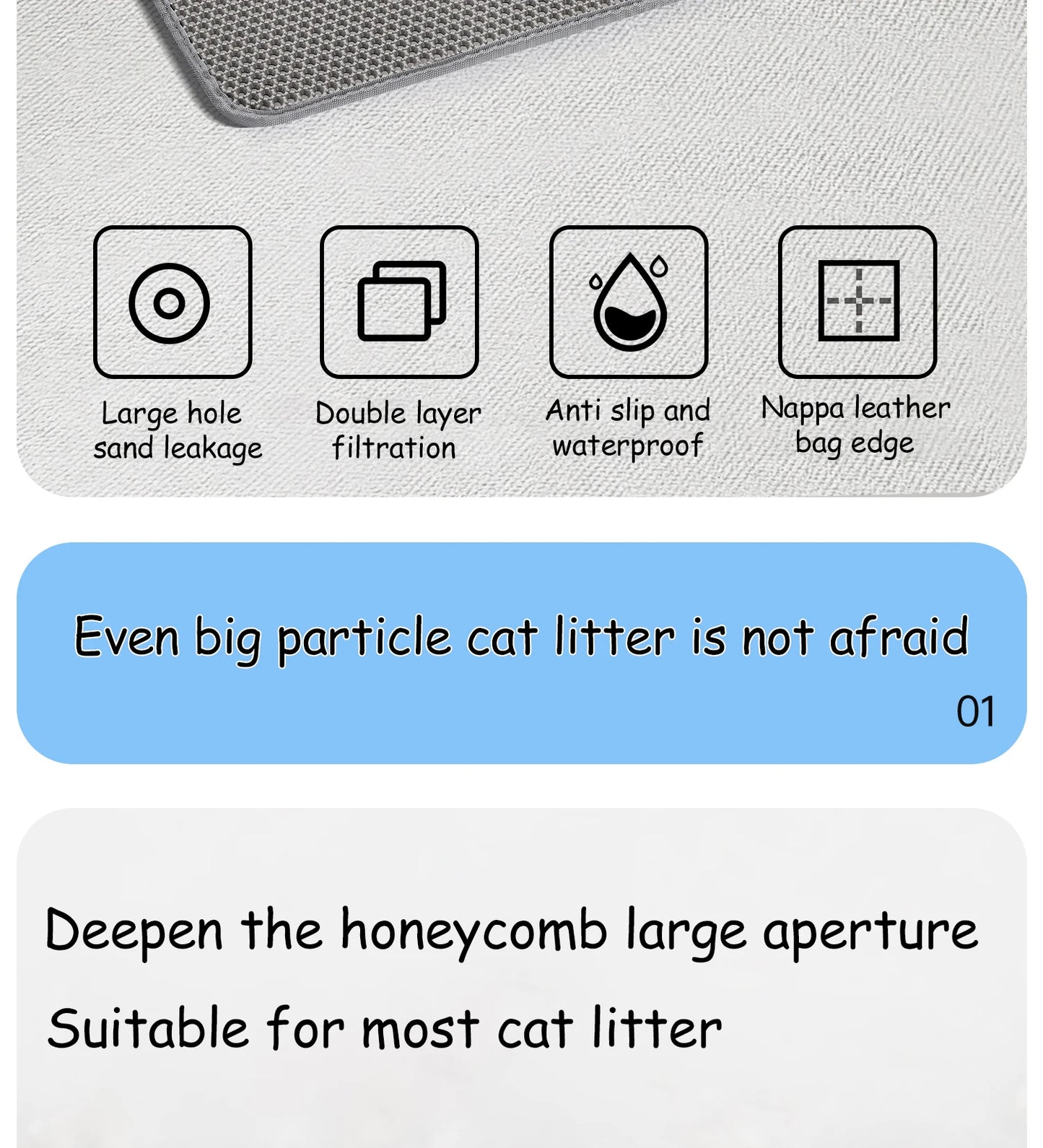 Double Layer Waterproof Cat Litter Mat